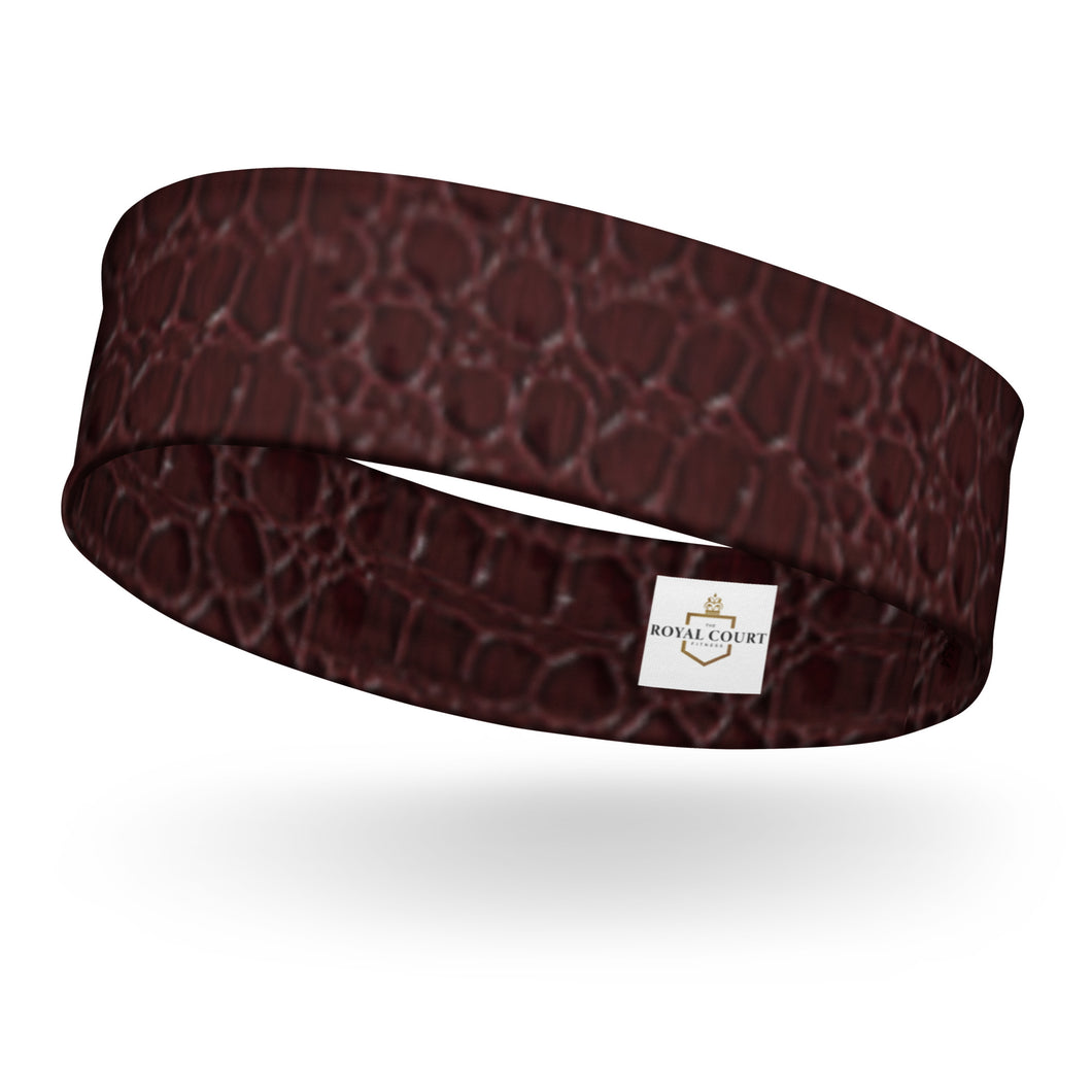 The RCF Active Headband x Crocodile Malbec