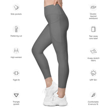 Load image into Gallery viewer, The Royal Court Fitness Leggings/ Grey
