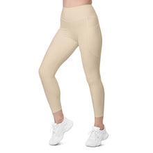 Load image into Gallery viewer, The Royal Court Fitness Leggings/ Cream
