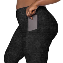 Load image into Gallery viewer, The Royal Court Fitness Leggings x Crocodile Black
