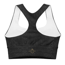 Load image into Gallery viewer, The Royal Court Fitness sports bra X Crocodile Black
