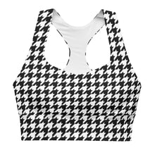 Load image into Gallery viewer, The Royal Court Fitness Houndstooth Sports Bra
