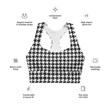 Load image into Gallery viewer, The Royal Court Fitness Houndstooth Sports Bra
