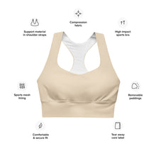 Load image into Gallery viewer, The Royal Court Fitness Sports Bra/ Cream
