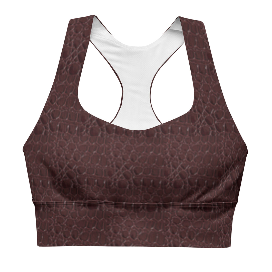 The Royal Court Fitness sports bra X Crocodile Malbec