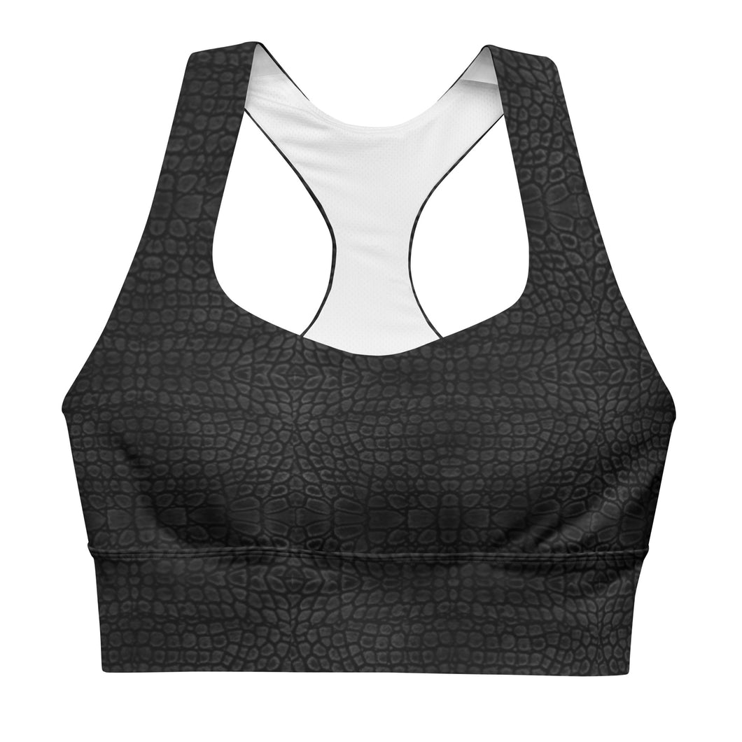 The Royal Court Fitness sports bra X Crocodile Black