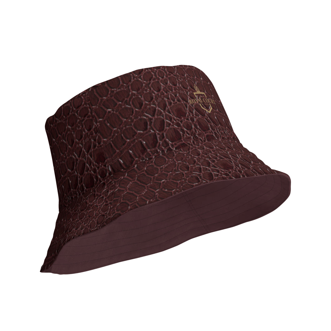 The RCF Reversible bucket hat/ Crocodile Malbec