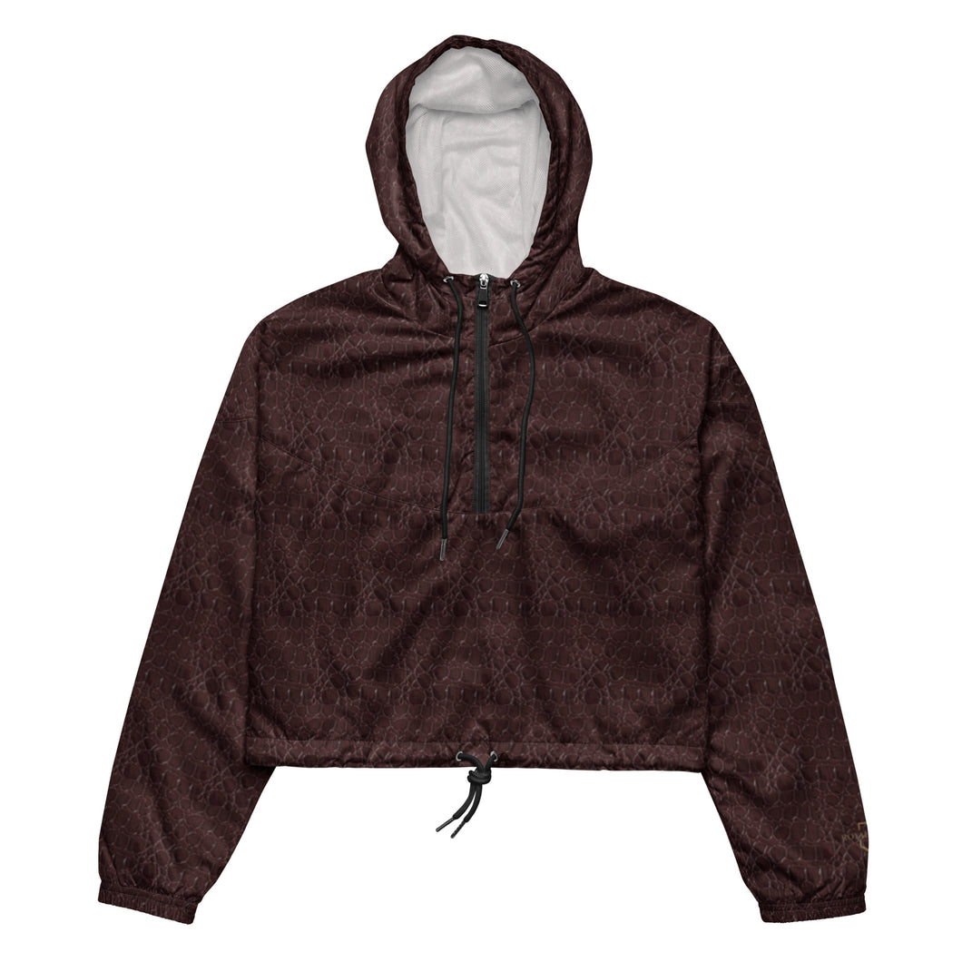 The RCF cropped windbreaker/ Crocodile Malbec