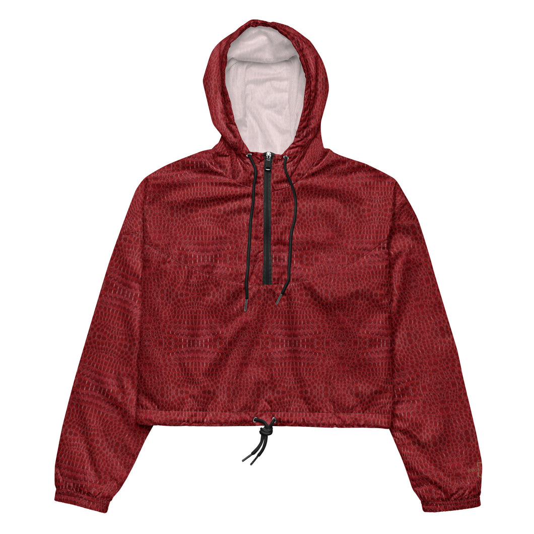 The RCF cropped windbreaker/ Crocodile Red