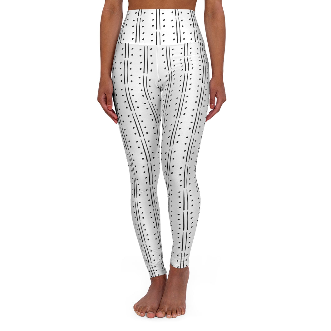 The Warrior Goddess High Waisted Leggings- White