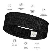 Load image into Gallery viewer, The RCF Active Headband x Crocodile Black
